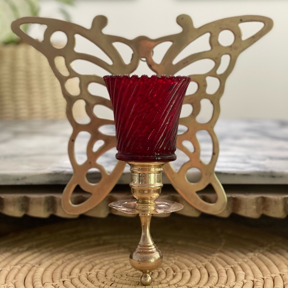 ✨Vintage Brass Butterfly Wall Sconce✨ - Picture 1 of 5